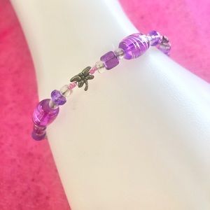 🆕 Handcrafted 🆕 Purple Bead Bracelet